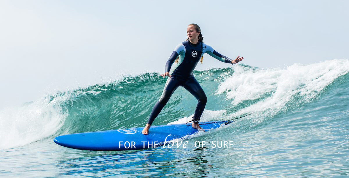 Fulcrum Surf student riding a wave - For the love of surf